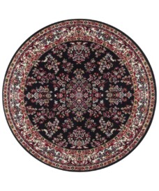 Rond oosters vloerkleed Orientis - zwart - overzicht boven, thumbnail Rond oosters vloerkleed Orientis - zwart - overzicht boven, thumbnail