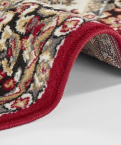 Rond oosters vloerkleed Orientis - rood/crème - close up, thumbnail Rond oosters vloerkleed Orientis - rood/crème - close up, thumbnail