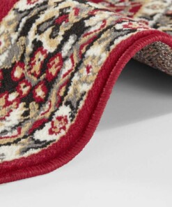 Rond oosters vloerkleed Orientis - rood - close up, thumbnail