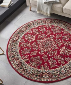 Rond oosters vloerkleed Orientis - rood - sfeer