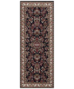 Oosters vloerkleed Orientis - marineblauw - overzicht boven, thumbnail