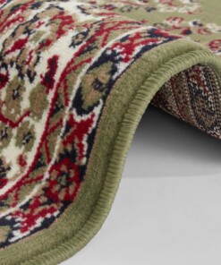 Oosters vloerkleed Orientis - groen/rood - close up, thumbnail