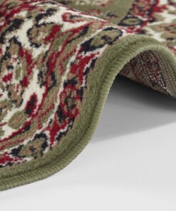 Rond oosters vloerkleed Orientis - groen/rood - close up, thumbnail