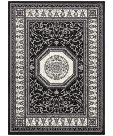 Vloerkleed retro oriental - zwart - overzicht boven, thumbnail Vloerkleed retro oriental - zwart - overzicht boven, thumbnail