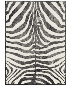 Vloerkleed zebra - zwart/wit - overzicht boven
