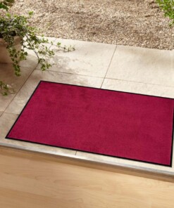 Effen deurmat Plain wasbaar 30°C - rood - sfeer
