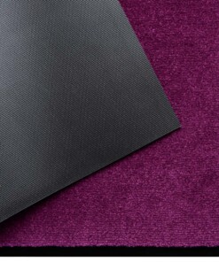 Effen deurmat Plain wasbaar 30°C - violet - close up, thumbnail