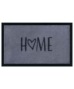 Design deurmat Love Home wasbaar 30°C - grijs/antraciet - overzicht boven