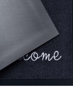 Design deurmat Welcome wasbaar 30°C - antraciet - close up, thumbnail Design deurmat Welcome wasbaar 30°C - antraciet - close up, thumbnail