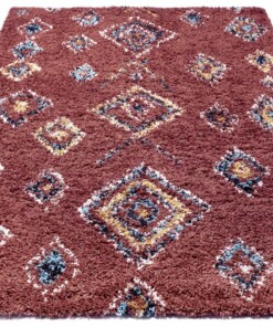 Hoogpolig vloerkleed Phoenix - rood - overzicht schuin, thumbnail Hoogpolig vloerkleed Phoenix - rood - overzicht schuin, thumbnail