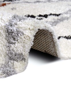 Hoogpolig vloerkleed Lark - crème/bruin - close up, thumbnail Hoogpolig vloerkleed Lark - crème/bruin - close up, thumbnail