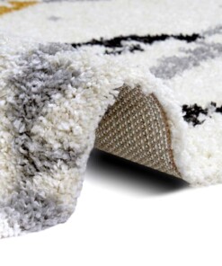 Hoogpolig vloerkleed Lark - crème/goud - close up, thumbnail Hoogpolig vloerkleed Lark - crème/goud - close up, thumbnail