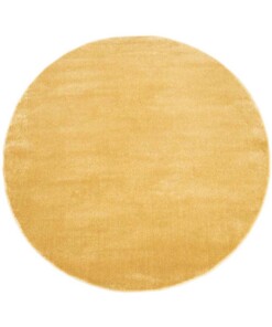 Rond vloerkleed effen velours Gala - geel - overzicht boven, thumbnail Rond vloerkleed effen velours Gala - geel - overzicht boven, thumbnail