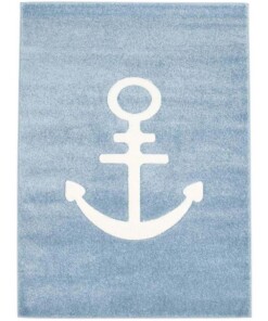 Vloerkleed kinderkamer Anker 3D - blauw - overzicht boven, thumbnail Vloerkleed kinderkamer Anker 3D - blauw - overzicht boven, thumbnail