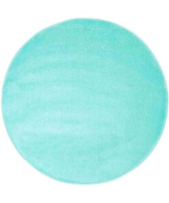 Rond vloerkleed kinderkamer effen Softpile - mintblauw - overzicht boven, thumbnail