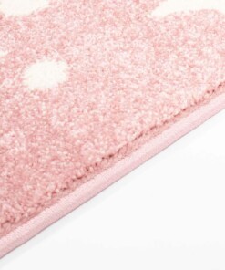 Vloerkleed kinderkamer Sterren 3D - roze/crème - close up zijkant, thumbnail Vloerkleed kinderkamer Sterren 3D - roze/crème - close up zijkant, thumbnail