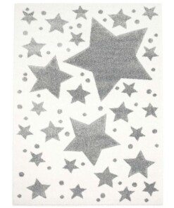 Vierkant kinderkleed Sterren 3D - crème/grijs - overzicht boven, thumbnail Vierkant kinderkleed Sterren 3D - crème/grijs - overzicht boven, thumbnail