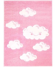 Vloerkleed kinderkamer Wolken 3D - roze - overzicht boven, thumbnail Vloerkleed kinderkamer Wolken 3D - roze - overzicht boven, thumbnail