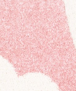 Rond vloerkleed kinderkamer Hartjes 3D - roze/crème - close up materiaal, thumbnail