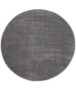 Rond vloerkleed effen velours Gala - donkergrijs - overzicht boven, thumbnail
