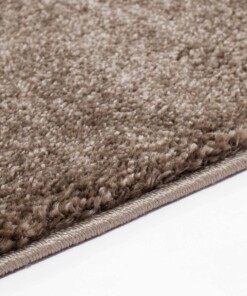 Vierkant vloerleed velours Gala - bruin - close up zijkant, thumbnail