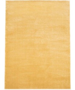 Vierkant vloerkleed velours Gala - geel - overzicht boven, thumbnail