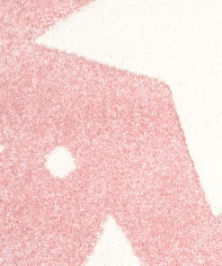 Rond vloerkleed kinderkamer Sterren 3D - roze/crème - close up materiaal, thumbnail Rond vloerkleed kinderkamer Sterren 3D - roze/crème - close up materiaal, thumbnail