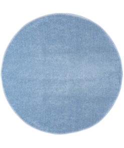 Rond vloerkleed kinderkamer effen Softpile - blauw - overzicht boven, thumbnail Rond vloerkleed kinderkamer effen Softpile - blauw - overzicht boven, thumbnail