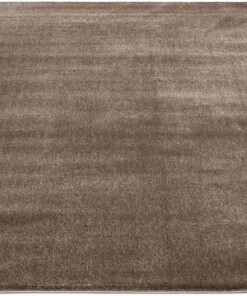 Vierkant vloerleed velours Gala - bruin - overzicht schuin, thumbnail