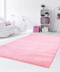 Vloerkleed kinderkamer effen Softpile - roze - sfeer, thumbnail