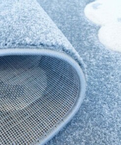 Vloerkleed kinderkamer Wolken 3D - blauw - close up vouw, thumbnail Vloerkleed kinderkamer Wolken 3D - blauw - close up vouw, thumbnail