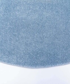 Rond vloerkleed kinderkamer effen Softpile - blauw - close up zijkant, thumbnail Rond vloerkleed kinderkamer effen Softpile - blauw - close up zijkant, thumbnail
