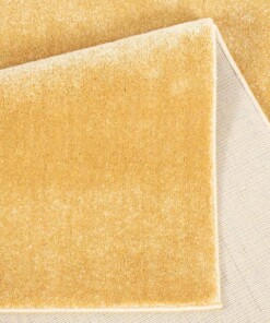 Vierkant vloerkleed velours Gala - geel - close up vouw, thumbnail