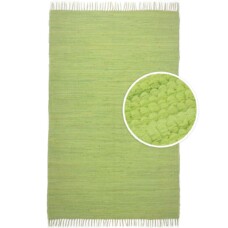 Kelim vloerkleed effen handweef Bomull - groen - overzicht boven, thumbnail Kelim vloerkleed effen handweef Bomull - groen - overzicht boven, thumbnail