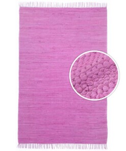 Kelim vloerkleed effen handweef Bomull - paars - overzicht boven, thumbnail Kelim vloerkleed effen handweef Bomull - paars - overzicht boven, thumbnail