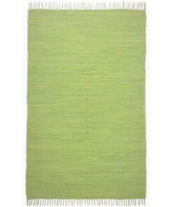 Kelim vloerkleed effen handweef Bomull - groen - overzicht boven, thumbnail