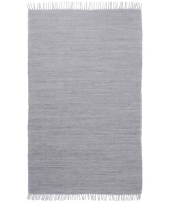 Kelim vloerkleed effen handweef Bomull - grijs - overzicht boven, thumbnail