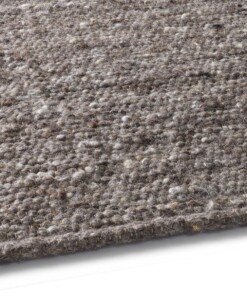 Wollen vloerkleed handweef Oslo - grijs - close up zijkant, thumbnail Wollen vloerkleed handweef Oslo - grijs - close up zijkant, thumbnail