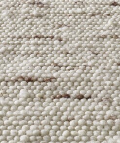 Wollen vloerkleed handweef Oslo - crème - close up materiaal, thumbnail Wollen vloerkleed handweef Oslo - crème - close up materiaal, thumbnail