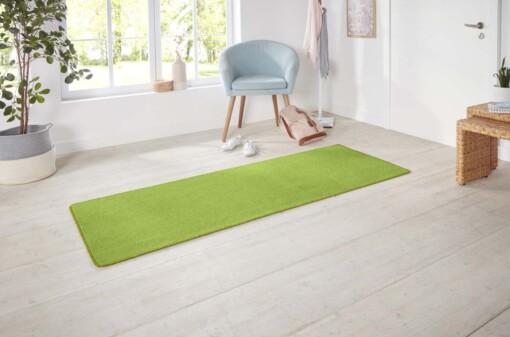 Moderne effen loper Nasty - groen - sfeer