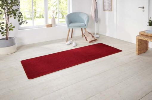 Moderne effen loper Nasty - rood - sfeer