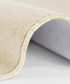 Modern effen vloerkleed rond Nasty - crème - close up, thumbnail Modern effen vloerkleed rond Nasty - crème - close up, thumbnail