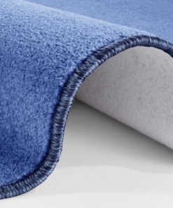 Modern effen vloerkleed rond Nasty - blauw - close up, thumbnail Modern effen vloerkleed rond Nasty - blauw - close up, thumbnail