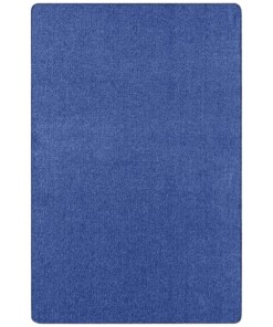Modern effen vloerkleed Nasty - blauw - overzicht boven
