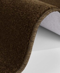 Modern effen vloerkleed Nasty - bruin - close up, thumbnail