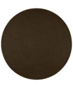 Modern effen vloerkleed rond Nasty - bruin - overzicht boven, thumbnail