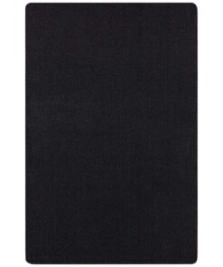 Modern effen vloerkleed Nasty - zwart - overzicht boven, thumbnail