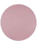 Modern effen vloerkleed rond Nasty - roze - overzicht boven, thumbnail