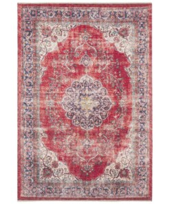 Oosters vloerkleed Tabriz Mahan - rood/crème - overzicht boven, thumbnail