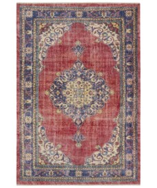 Oosters vloerkleed Tabriz Ladiz - rood/blauw - overzicht boven, thumbnail Oosters vloerkleed Tabriz Ladiz - rood/blauw - overzicht boven, thumbnail